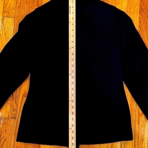 Anne Klein black wool jacket with toggle button closure. Herringbone weaveSize S - Picture 11 of 13